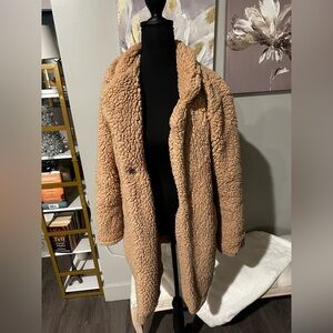 Love Tree Plush Camel Teddy Bear Coat Jacket size Small